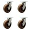 Service Caster 12'' Extra Heavy Duty High Temp Phenolic Wheel Swivel Top Plate Caster, 4PK CRAN-SCC-KP92S1230-PHRHT-4 - alternate 1